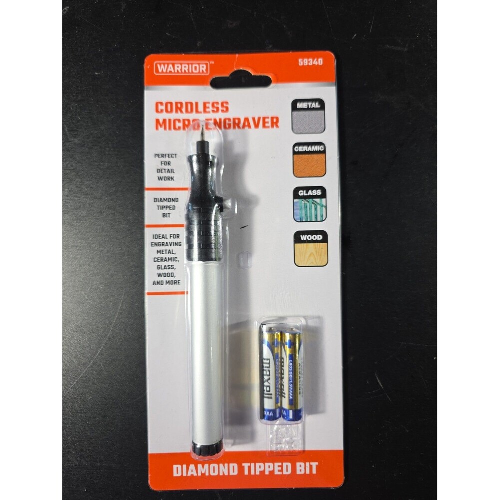 New Warrior Cordless Micro Engraver with Diamond-Tipped Ballpoint 59340